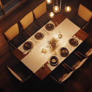 Une table carree salle a manger en chene massif : L’elegance a l’etat pur