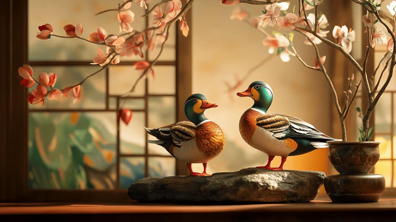 Harmonisez votre chambre avec la symbolique des canards mandarins dans le Feng Shui