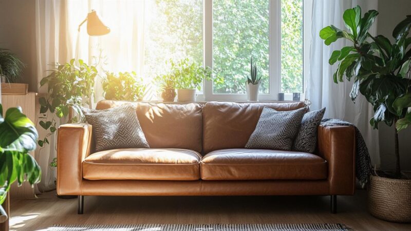 Mauvaises odeurs tenaces : comment enlever une mauvaise odeur sur un canapé en cuir durablement ?